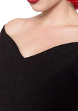 Orsola - Black long-sleeved lace dress