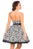 Lucia - Abito a Fascia Vintage con Fiocco nero in Raso