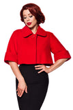 Giacca Corta Vintage in Lana rossa