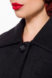 Giacca Corta Vintage Trapezoidale con Colletto Rovesciato