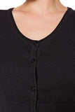 Cardigan Corto Vintage in Nero