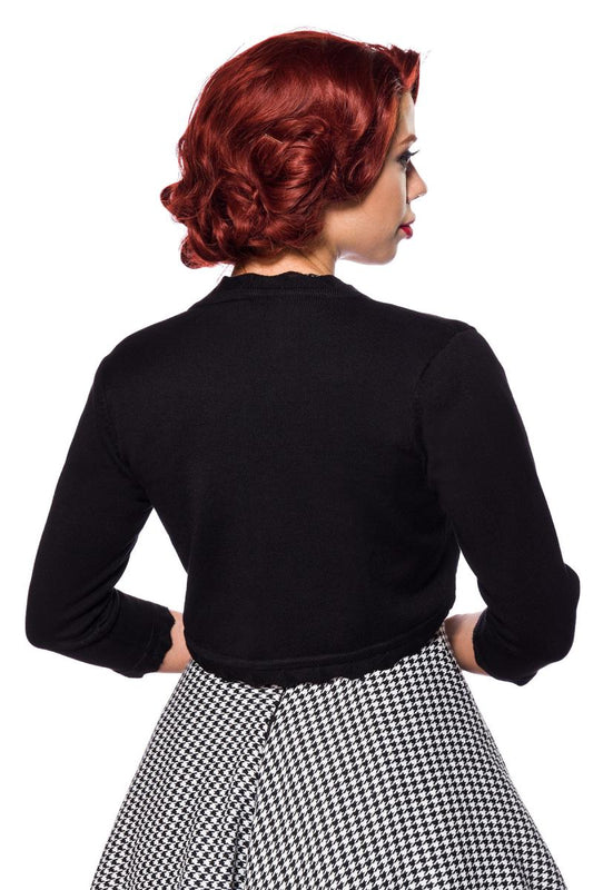 Cardigan Corto Vintage Nero - Stile Pin-up Anni '50