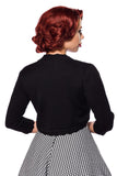 Cardigan Corto Vintage Nero - Stile Pin-up Anni '50