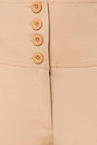 Pantaloni a Zampa d'Elefante Vita Alta beige - Eleganza Retrò