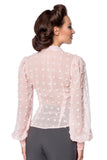Camicetta Vintage in Chiffon Rosa – Eleganza Romantica e Retrò