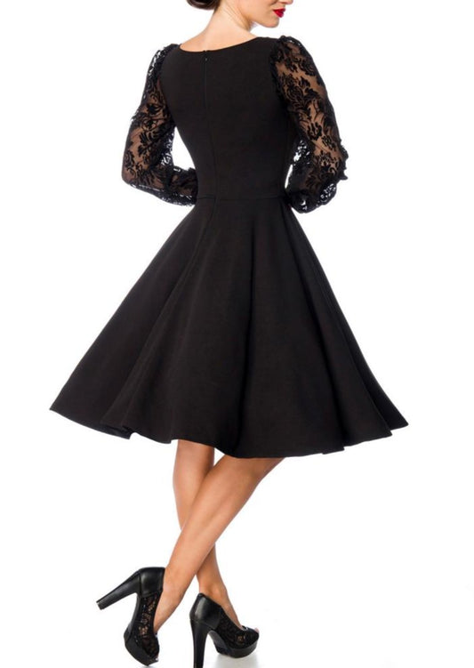 Lucrezia - Black dress with long sleeves