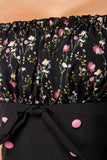 Top con Spalle Scoperte e Bottoni Decorativi
