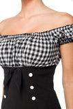 Top con Spalle Scoperte e Volant