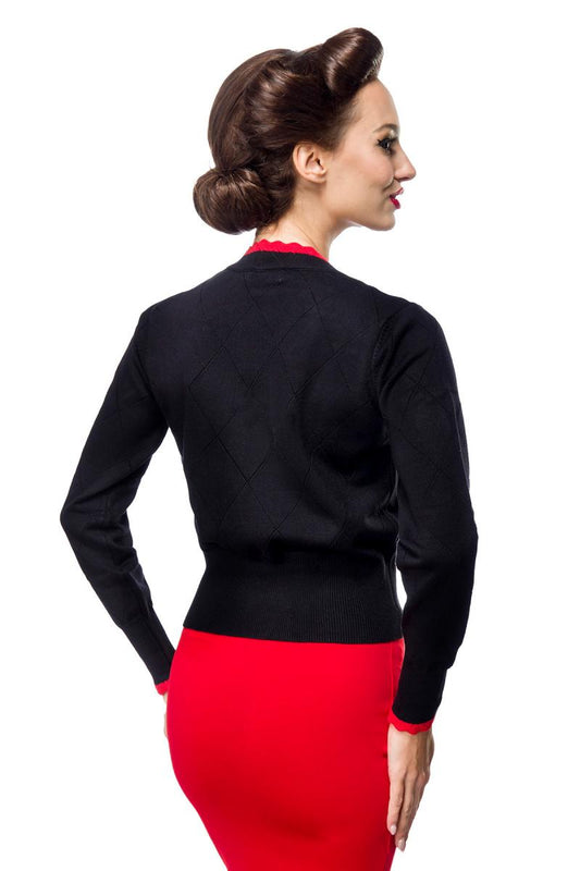 Cardigan Nero con ciliegie