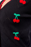 Cardigan Nero con ciliegie