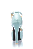 Décolleté Peep Toe con Cinturino e Ciondolo Perla - Glamour Retrò