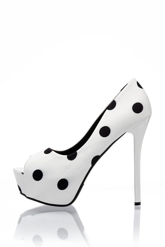 Décolleté Vintage con Plateau a Pois - Eleganza Retrò senza Tempo