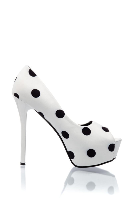 Décolleté Vintage con Plateau a Pois - Eleganza Retrò senza Tempo