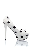Décolleté Vintage con Plateau a Pois - Eleganza Retrò senza Tempo