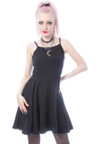 Luna - black dress with moon-shaped inlay