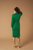 Annette - Vintage style green polka dot dress