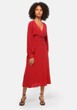 Cherry - red long sleeve vintage style dress