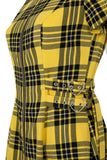 Kristina - lemon plaid punk rock dress