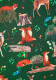 Volpi e Cerbiatti - abito pin-up anni 50 verde