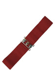 Pin-Up elasticated belt - burgundy