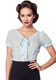 Blusa  Azzurra  Vintage con Fiocco
