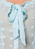 Blusa  Azzurra  Vintage con Fiocco