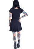 Brigitta - black dress with laces and pentacle
