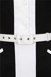 Floriana - tubino bianco e nero stile pin-up anni 50