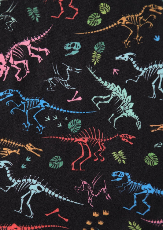 Dino - pin-up dress with dinosaur skeletons
